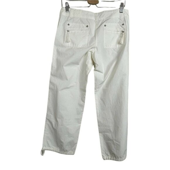 Sitwell Women's size 4 Ivory Drawstring Hem Pants - Picture 4 of 7